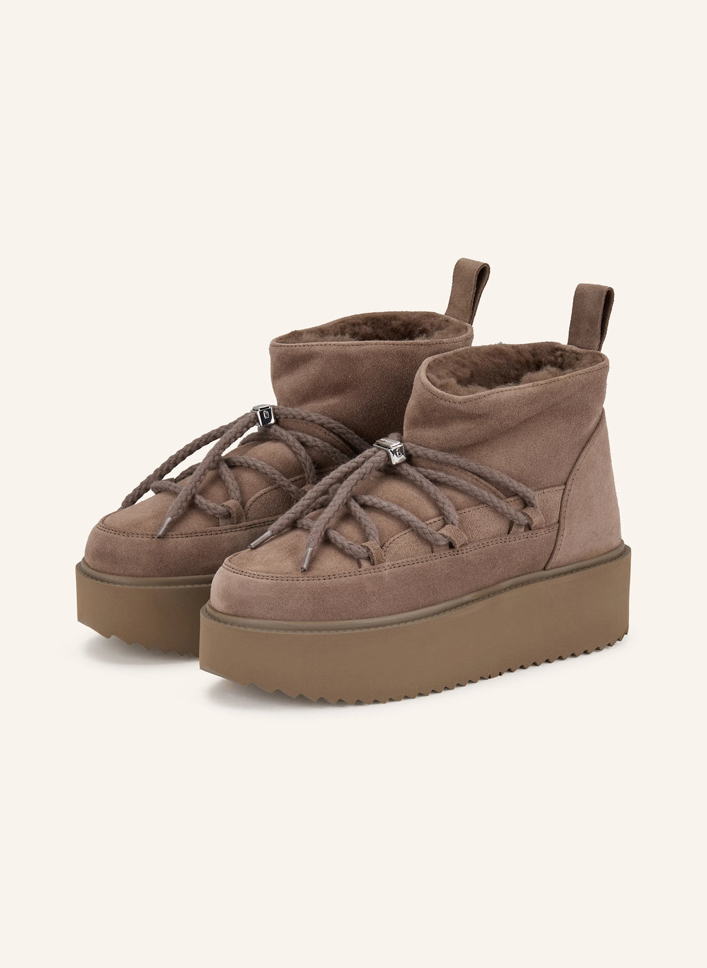 INUIKII Klassische niedrige Plattform Taupe