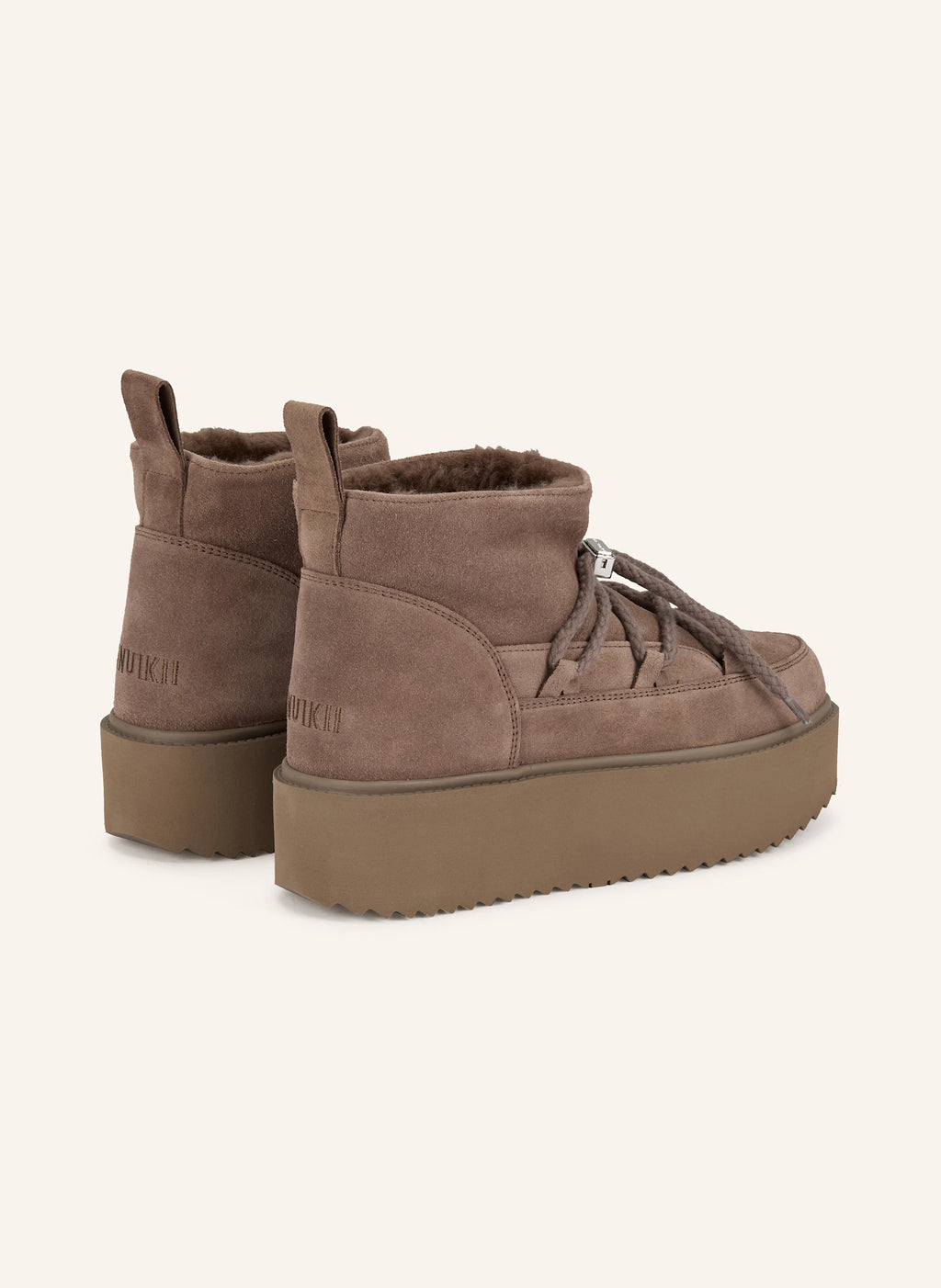 INUIKII Klassische niedrige Plattform Taupe