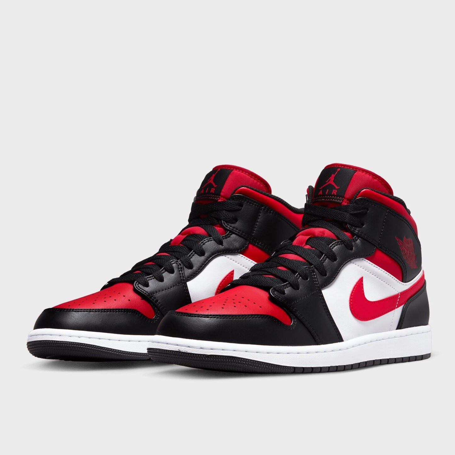 Air Jordan 1 Mid White Black Red