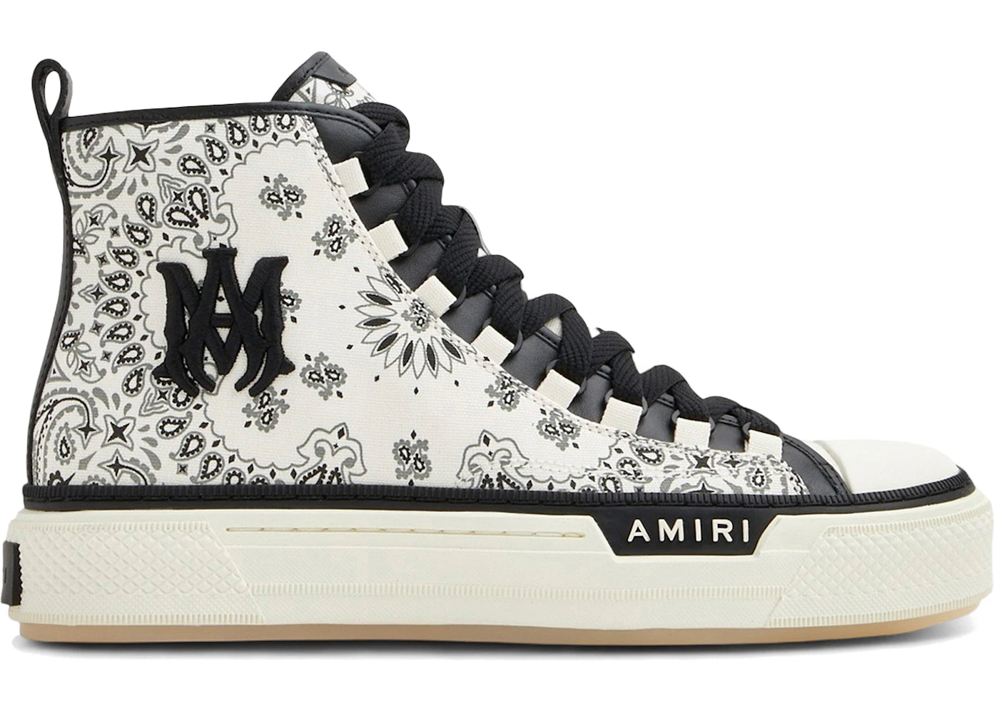 AMIRI M.A. Logo Court High Bandana Blanc Noir