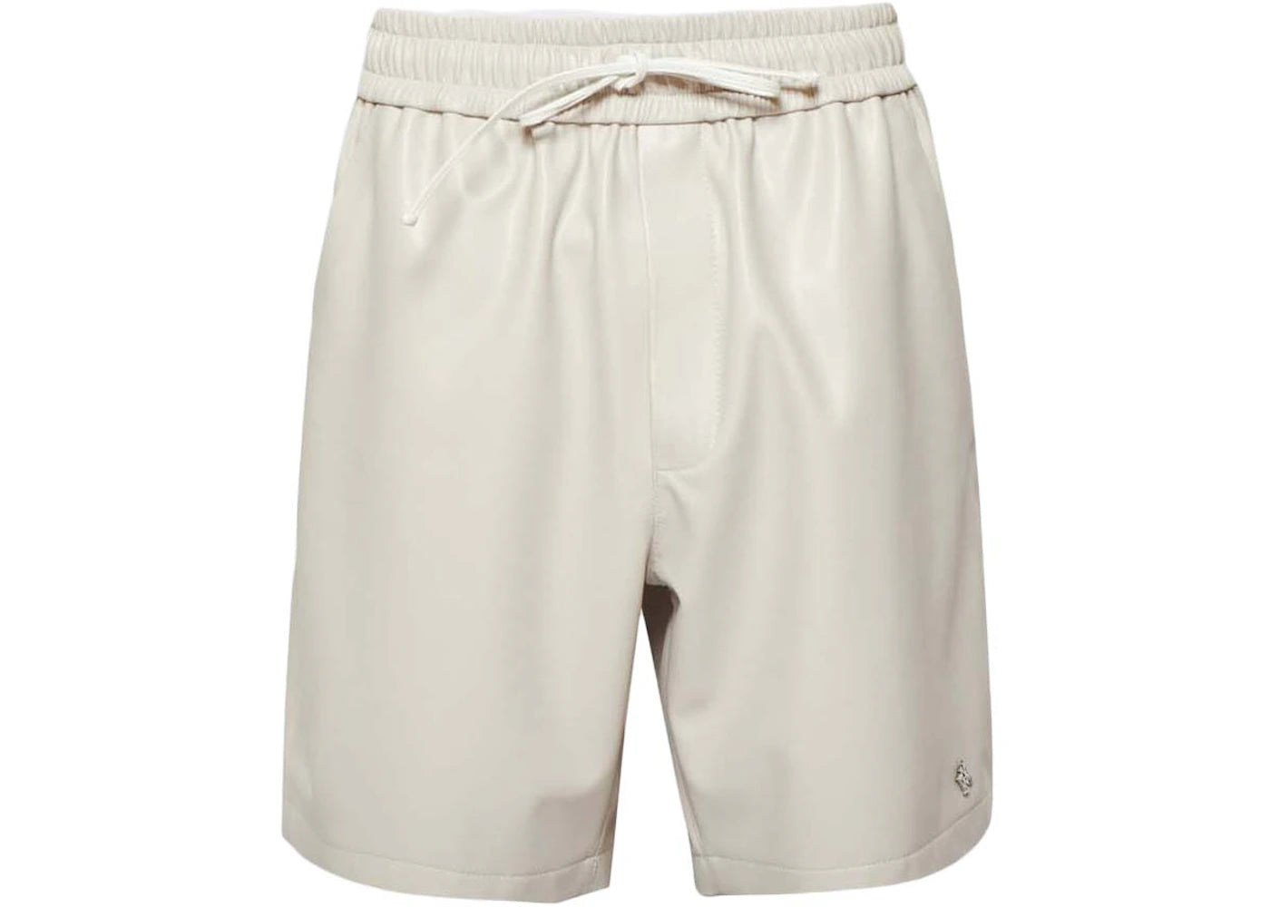 Shorts en cuir vegan AMIRI beiges