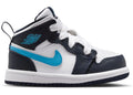 Jordan 1 Mid Obsidian Dark Powder Blue