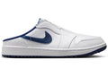 Jordan 1 Mule Golf Blanc Bleu marine minuit