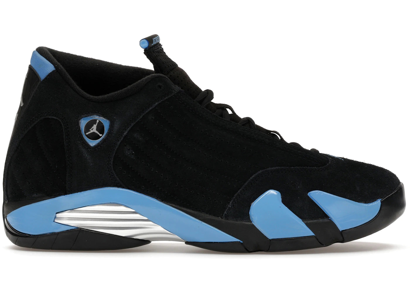 Jordan 14 Retro Schwarz Universitätsblau
