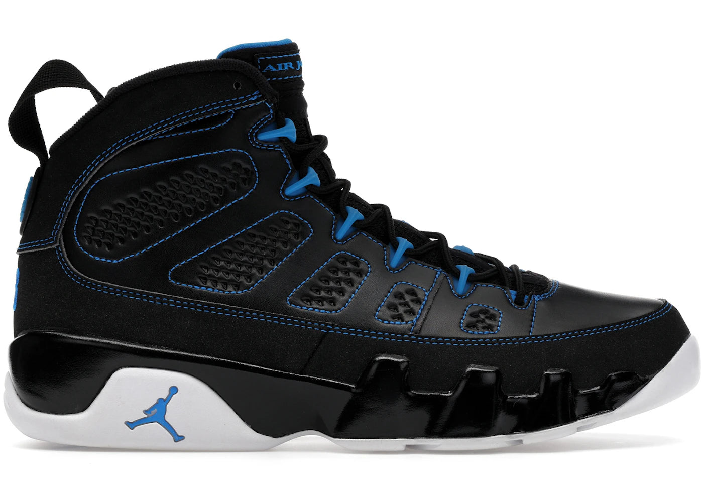 Jordan 9 Retro Foto Blau Schwarze Sohle