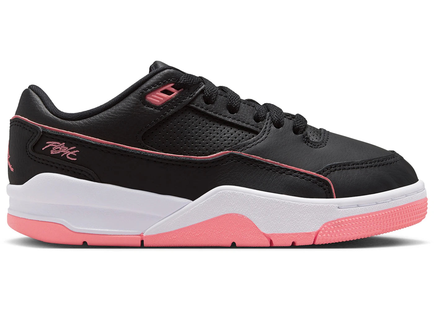 Jordan Flight Court Noir Rose Vif