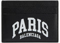 Balenciaga Cities Paris Leder-Kartenetui Schwarz