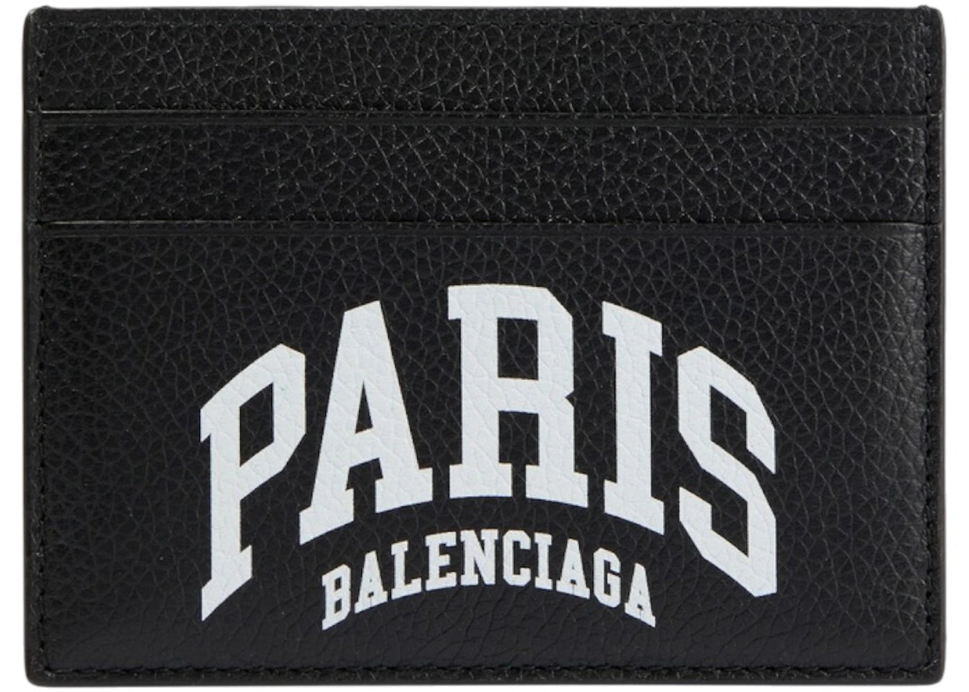 Balenciaga Cities Paris Leder-Kartenetui Schwarz