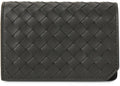 Bottega Veneta Intrecciato Kartenetui Khaki Grau