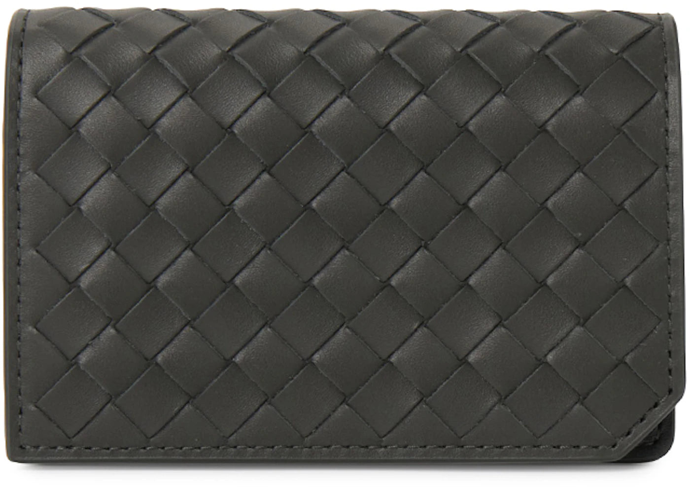 Bottega Veneta Intrecciato Kartenetui Khaki Grau