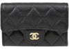 Chanel Classic Zipped Wallet Card Holder Black