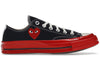 Converse Chuck Taylor All Star 70 Ox Comme des Garçons PLAY Noir Rouge Semelle Intermédiaire