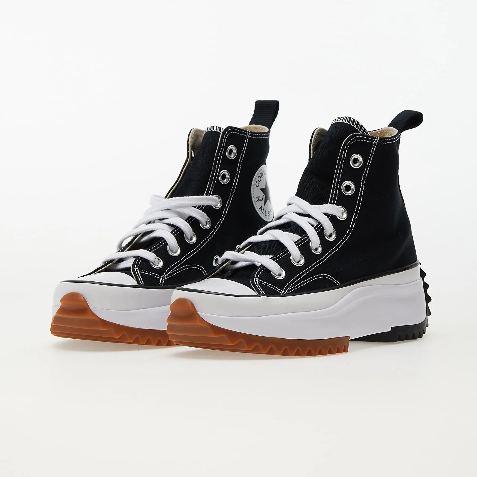 Converse Run Star Hike Hi Noir Blanc Gomme