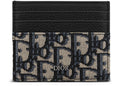 Porte-cartes en jacquard Dior Oblique beige et noir
