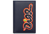 Dior x KAWS Vertical Bifold Card Holder Navy Blue Grained Calfskin