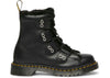 Dr. Martens 1460 Faux Fur Lined Leather Lace Up Boots Black