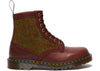 Bottes en cuir 1460 Harris Tweed Dr. Martens Rouge de bœuf