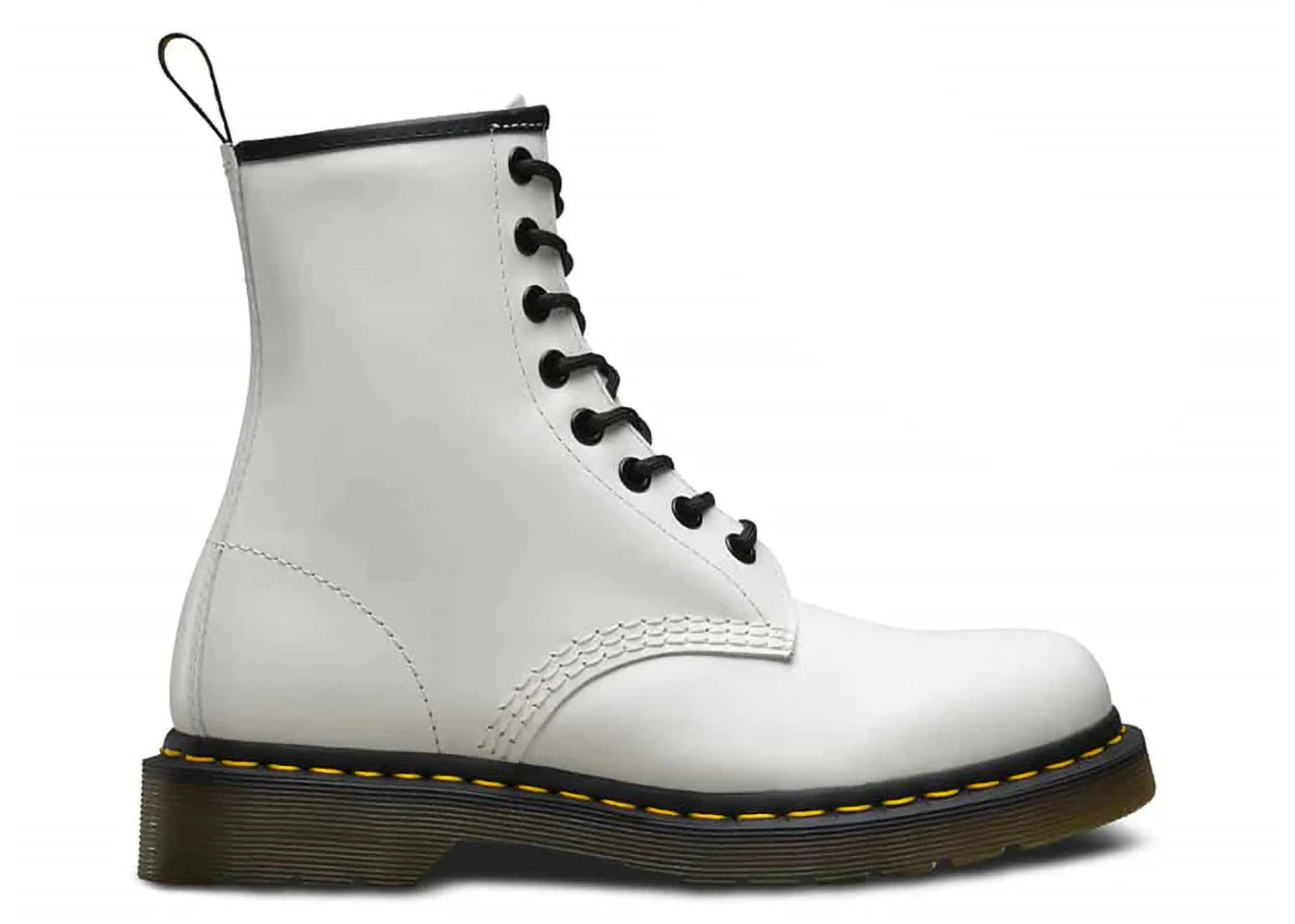Dr. Martens 1460 Bottines à lacets en cuir lisse blanches
