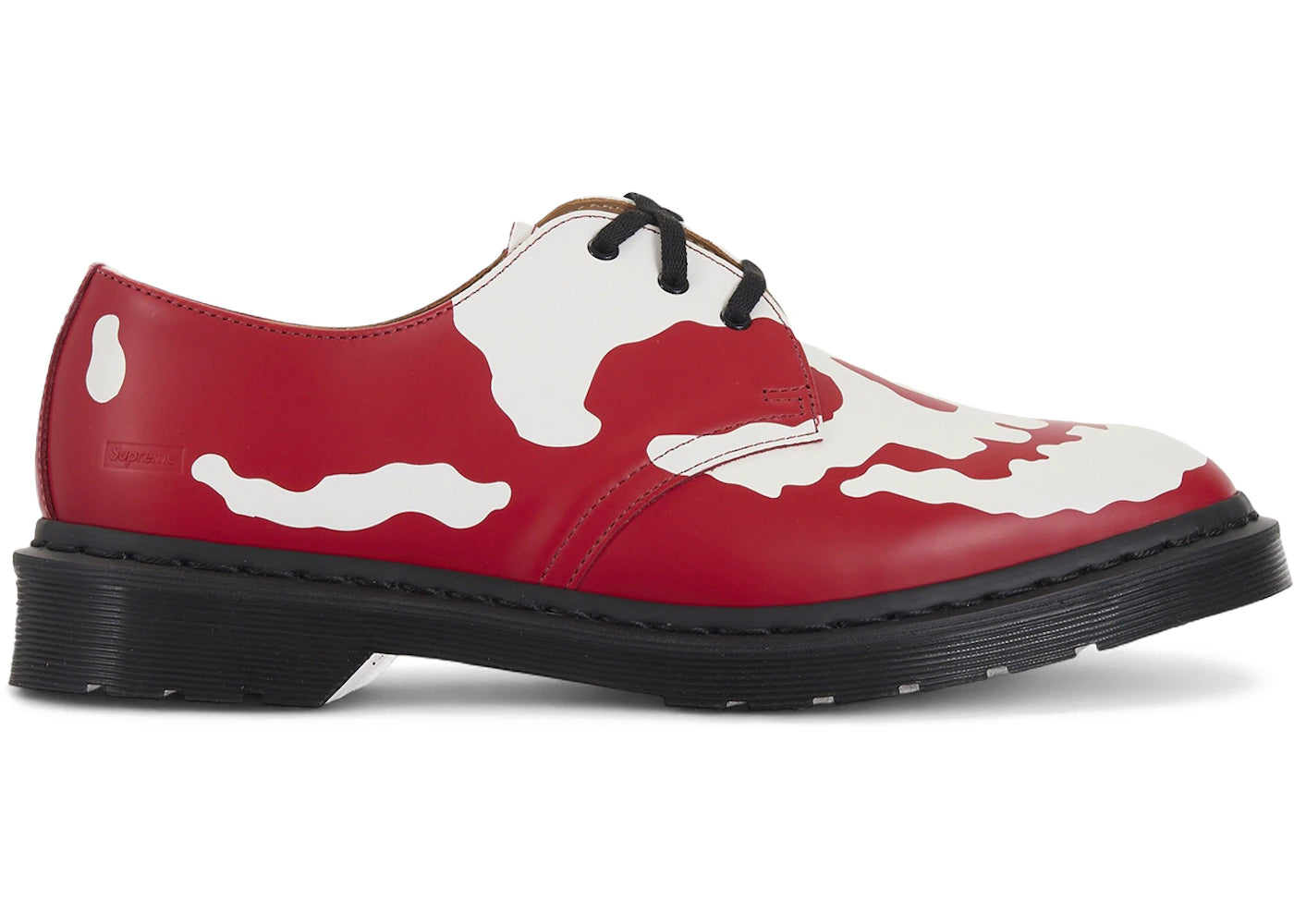 Dr. Martens 1461 3-Eye Schuh Supreme Skull Rot Weiß