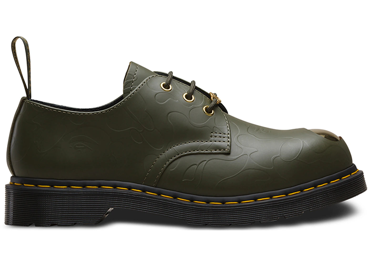 Dr. Martens 1461 Bape Khaki lisse gaufré