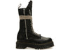 Dr. Martens 1918 Quad Ledersohle, wadenlanger Stiefel, Rick Owens, Schwarz