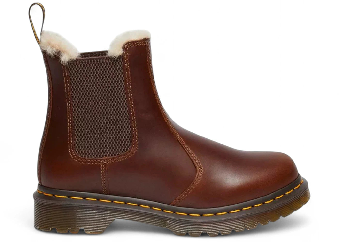 Dr. Martens 2976 Leonore Orleans Faux Fur Lined Chelsea Boot Butterscotch