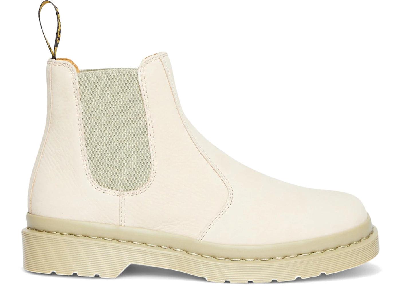 Dr. Martens 2976 Mono Milled Nubuck Leather Chelsea Boots Parchment Beige