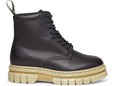 Bottes lacées Dr. Martens Rikard à plateforme et semelle contrastante noir poli