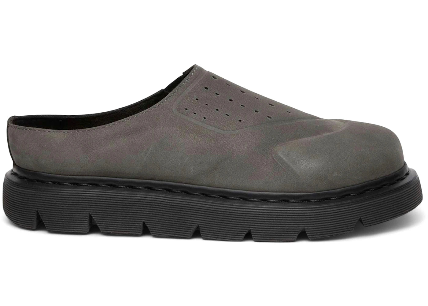 Dr. Martens VENT XX02 Mules Daim Fraisé Gris Foncé