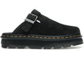 Dr. Martens Zebzag Wildleder-Slingback-Plateau-Pantolette Schwarz