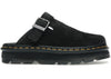 Dr. Martens Zebzag Wildleder-Slingback-Plateau-Pantolette Schwarz