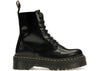 Dr. Martens Jadon Plateau-Stiefel, schwarzes Glattleder