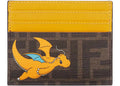 Fendi x FRGMT x Pokémon FF Stoff-Kartenetui Braun/Gelb