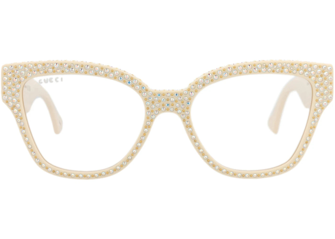 Gucci Cat Eye-Frame Recycled Acetate Sunglasses Ivory Ivory Transparent