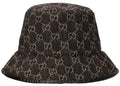 Schwarzer Gucci GG Denim-Bucket-Hat