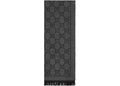 Gucci GG Jacquard Pattern Knitted Scarf Grey
