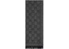 Gucci GG Jacquard Pattern Knitted Scarf Grey