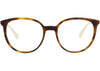 Gucci runde optische Brillenfassung aus Acetat, Havanna-Silber, transparent