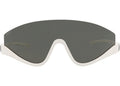Gucci Shield-Frame Sonnenbrille, Spritzguss, Weiß, Grau