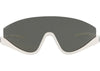 Gucci Shield-Frame Sonnenbrille, Spritzguss, Weiß, Grau