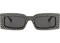 Gucci Sonnenbrille mit quadratischem Rahmen aus recyceltem Acetat, Schwarz, Schwarz, Grau