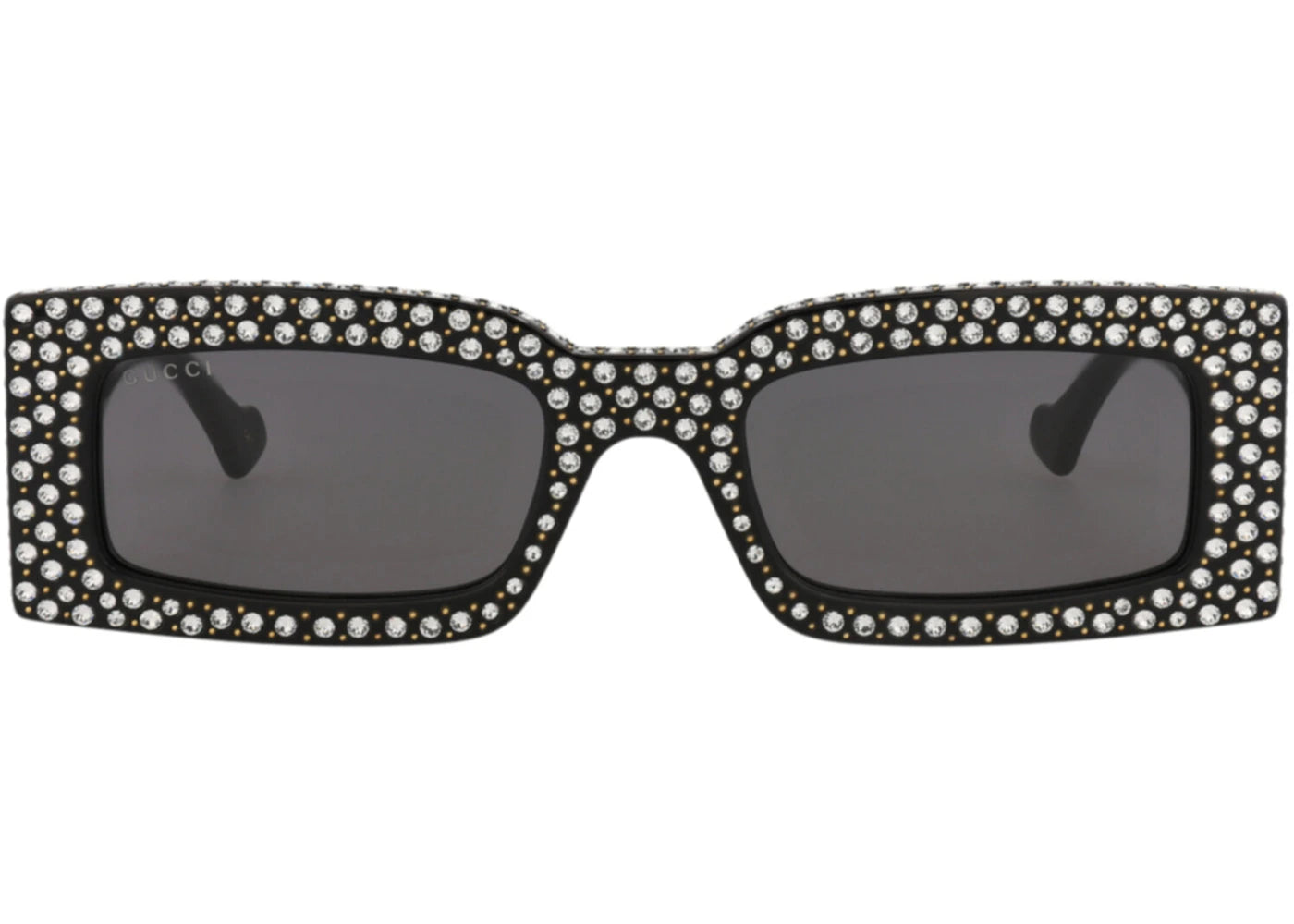 Gucci Sonnenbrille mit quadratischem Rahmen aus recyceltem Acetat, Schwarz, Schwarz, Grau