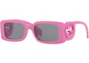 Lunettes de soleil rectangulaires roses Gucci pour femme