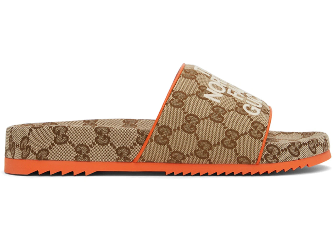 Sandale GG édition Gucci x The North Face beige orange