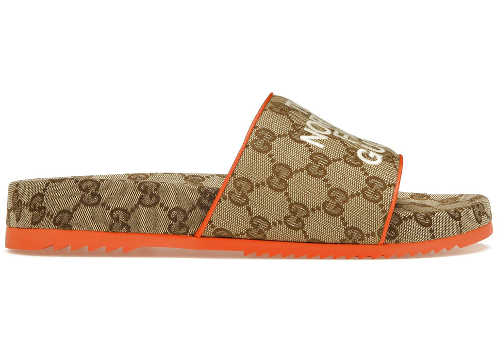 Gucci x The North Face GG Slide Orange Beige Ebenholz Original GG Canvas