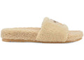 Gucci x The North Face Pantoletten aus Merinowolle Beige