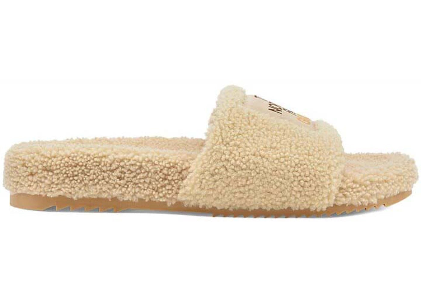 Gucci x The North Face Pantoletten aus Merinowolle Beige