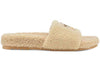 Gucci x The North Face Pantoletten aus Merinowolle Beige