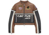 Jordan x Travis Scott Cactus Jack Damen-Lederjacke Archäo-Braun