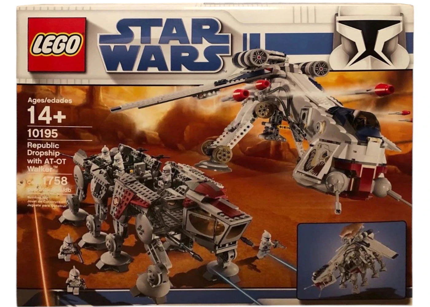LEGO Star Wars Republic Dropship mit AT-OT Walker Set 10195